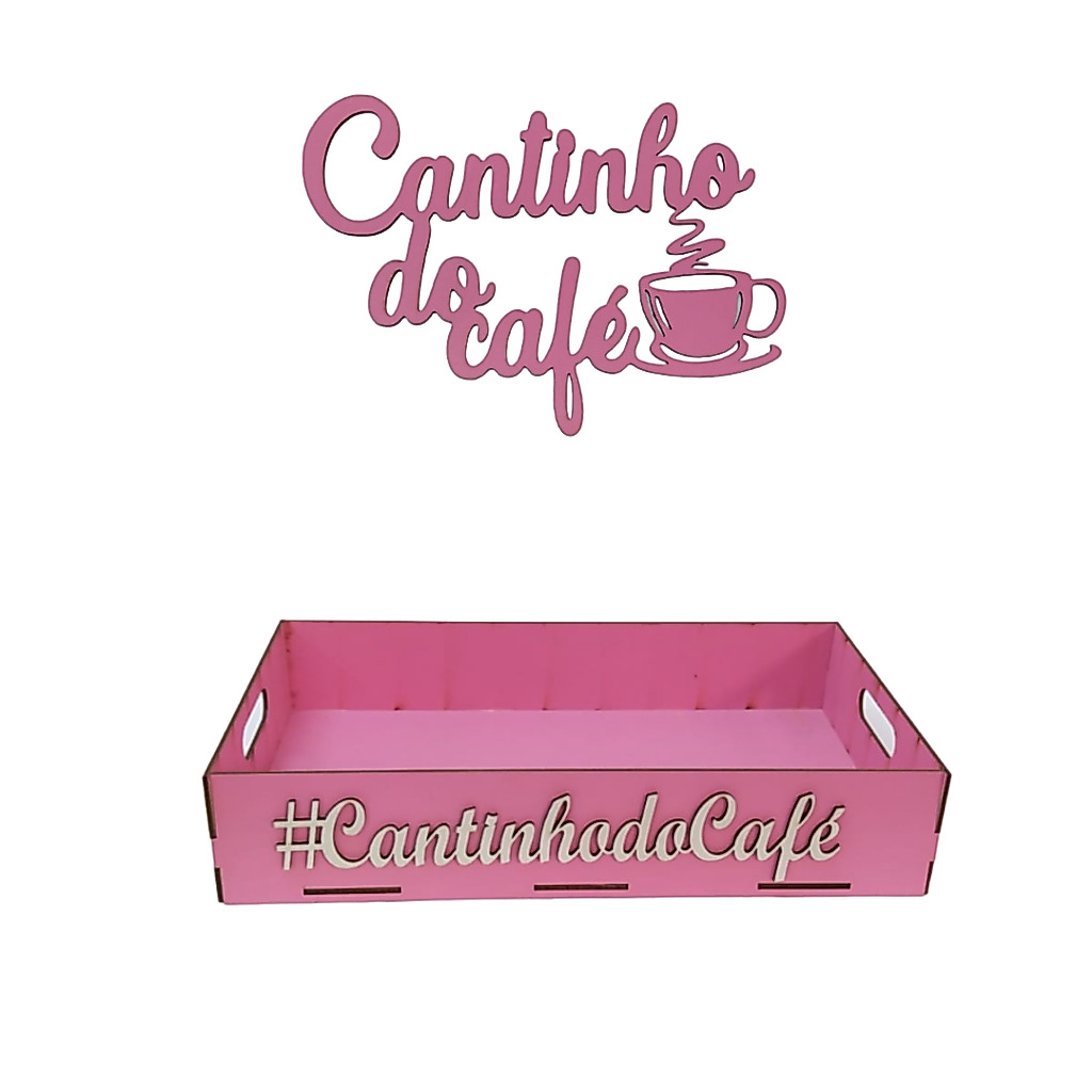 Decoração cantinho do café escrito + bandeja para escritorio, salão beleza, clinica