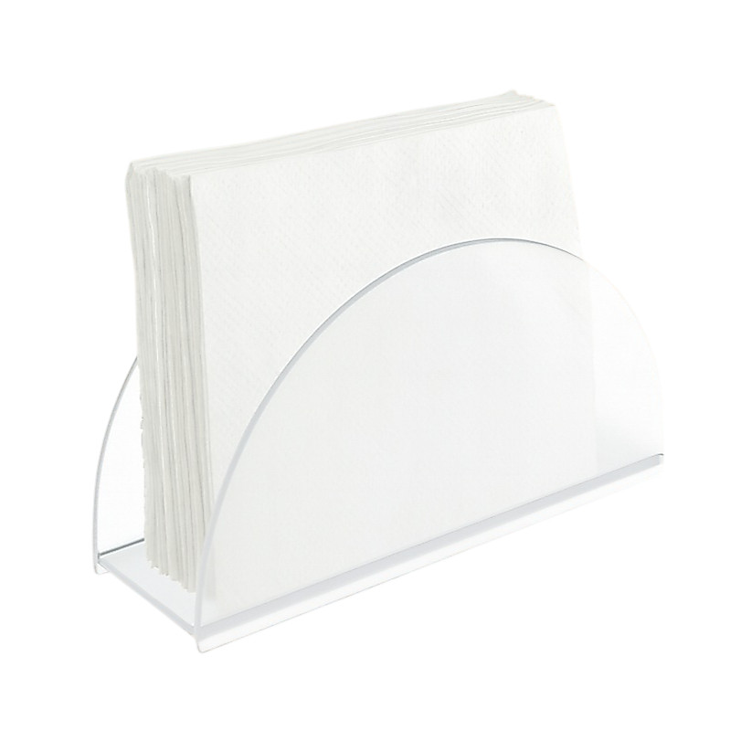 Porta Guardanapo de Acrílico Redondo Meia Lua 15cm x 8cm Cozinha Bar Restaurante Mesa