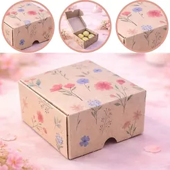 10 CAIXA 04 DOCES DIA DAS MÃES FLORES DO CAMPO 8x8x4 cm 5456 ( DIA DAS MÃES IDEIA ) OUTLET