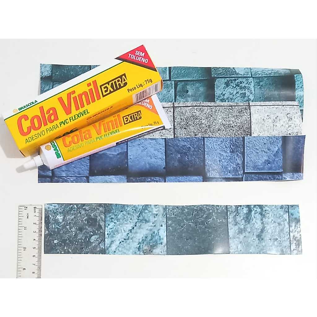 Kit Reparo Para Pequenos Furos e Rasgos em Piscina de Vinil e Inflável Cola Vinil mais Pedaço de Vinil
