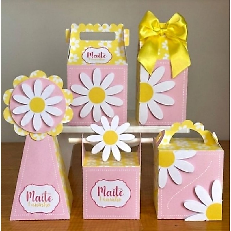 kit monte em casa, Lembrancinhas Personalizadas  Flor Margarida, Festa Infantil