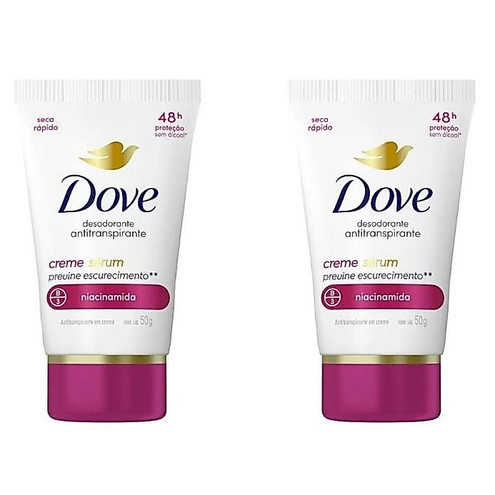 Kit 2 Desodorante Creme Sérum Niacinamida 50g – Dove