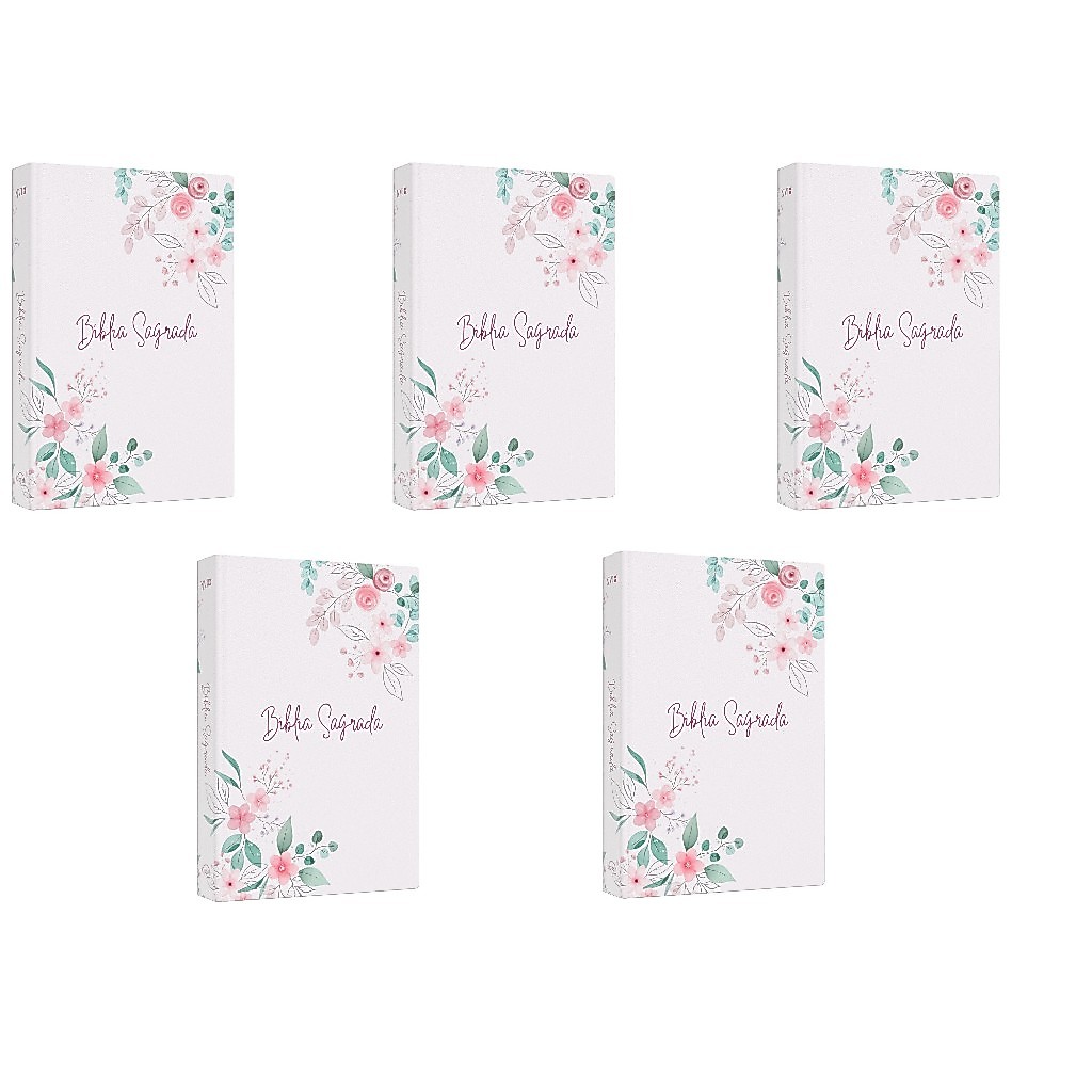 Kit Bíblia Sagrada | NVI | Jardim da Fé | Capa dura | Letra Media | 5 unidades
