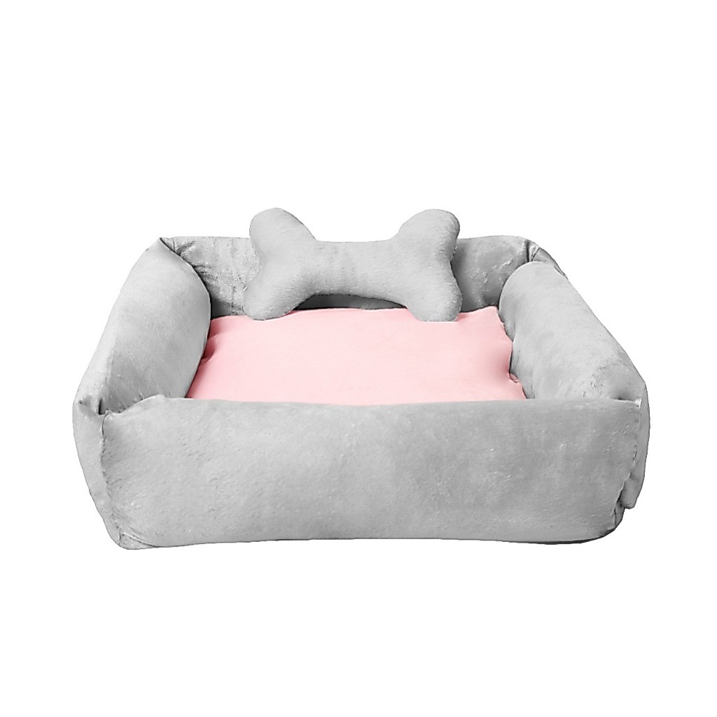 Caminha Pet Quadrada Para Cachorros e Gatos Pelúcia Velboa Impermeável Antiderrapante 55cm X 50cm
