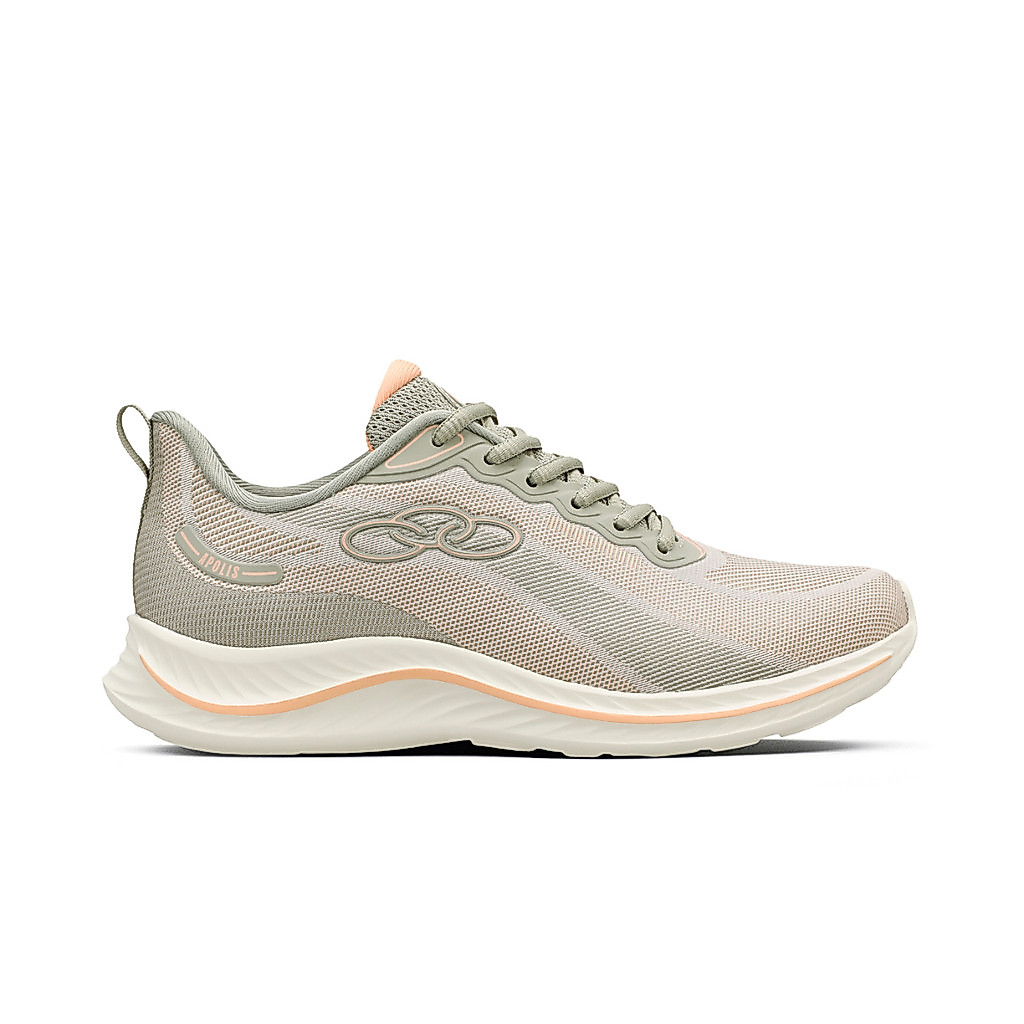 Tenis Feminino Olympikus Apolis Nova Cor Musgo Vanilla Lançamento