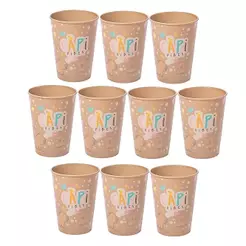 Kit 10 Copos Capivara Páscoa Ovos Caseiros Festa Lembrancinha Brinde Plasútil
