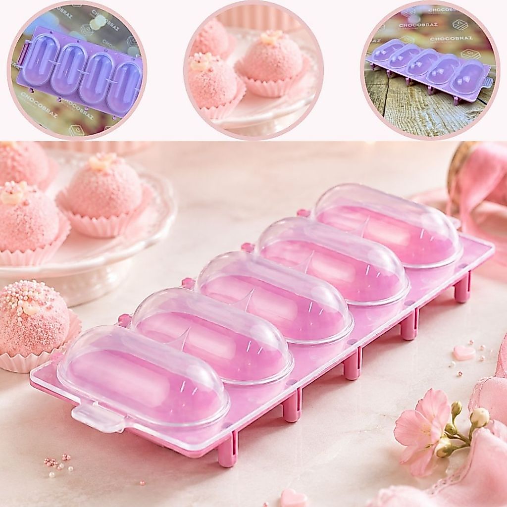 1~5 CHOCALHO PARA CONFEITOS ROSA – 5 CAVIDADES (BLUE STAR) (CHOCO)