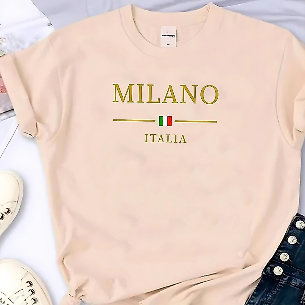 Blusa T-shirt Linda Camiseta Feminina Milano Italia Camisa
