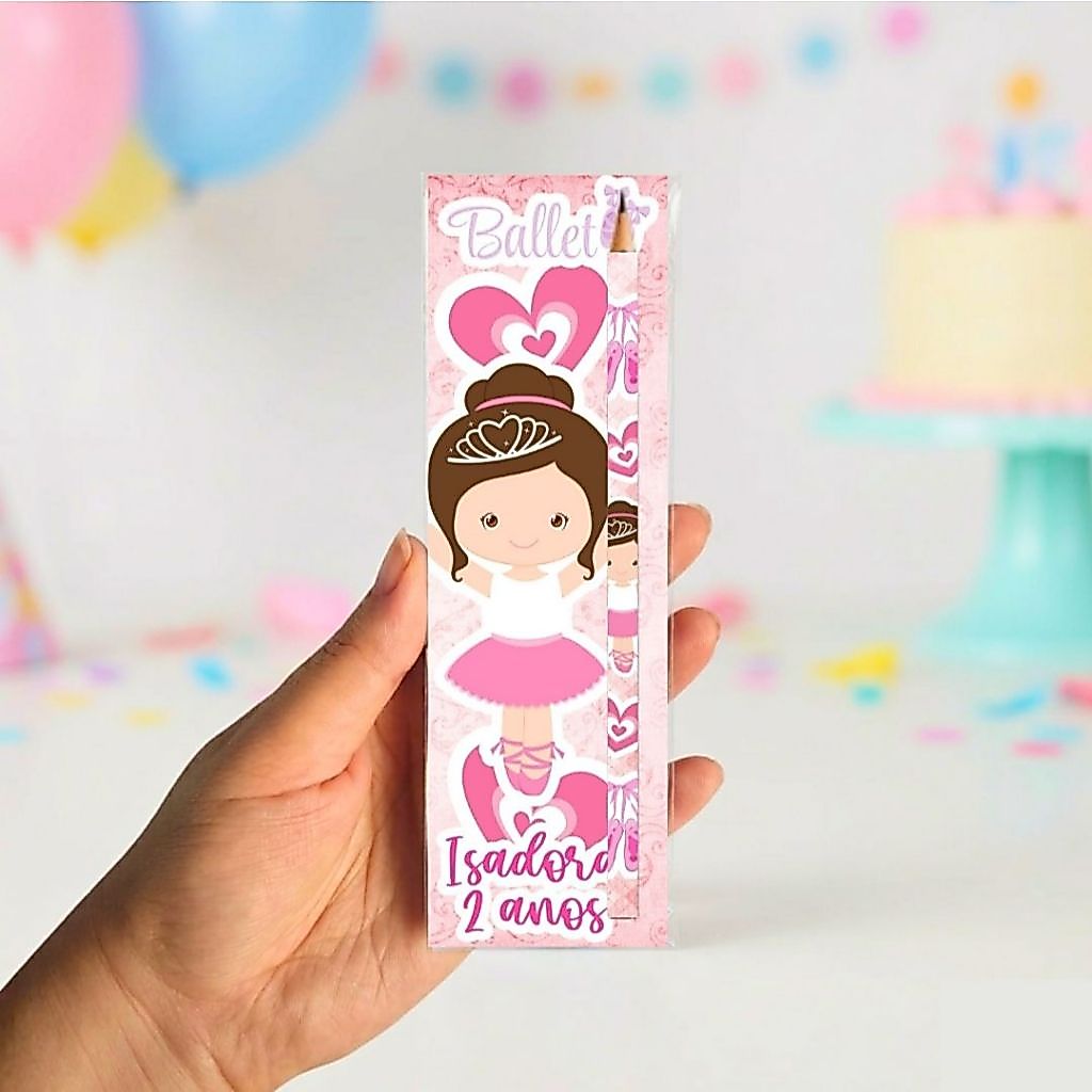 Lembrancinha Lapis Personalizado Bailarina/ Lembrancinha para Festas/ Aniversário