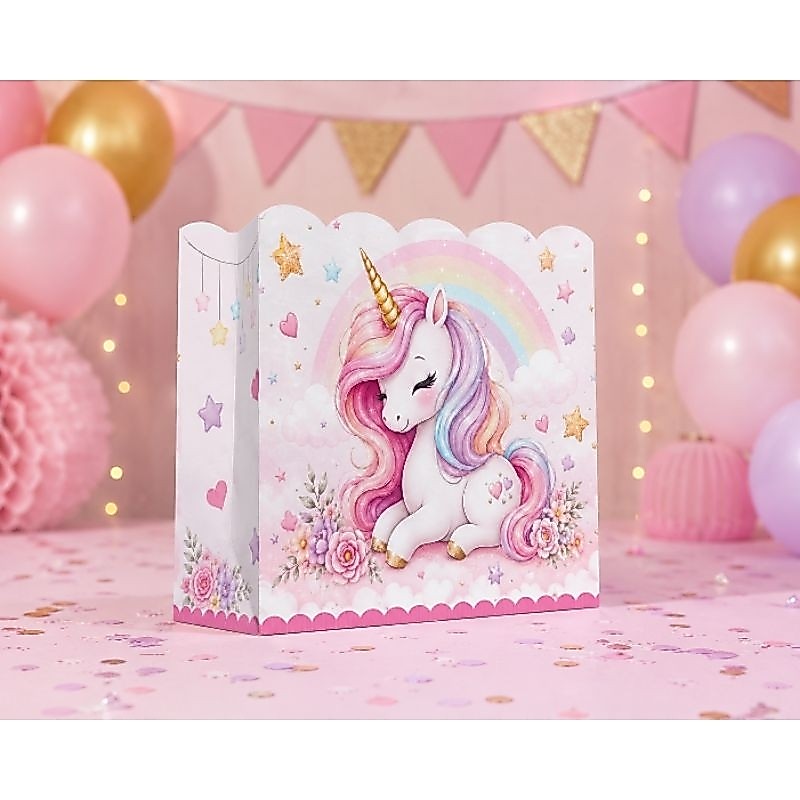 Sacolinha Personalizada Unicórnio | Lembrancinha Festa Infantil | Sacola Surpresa /Festa Unicórnio/ Decoração Unicórnio