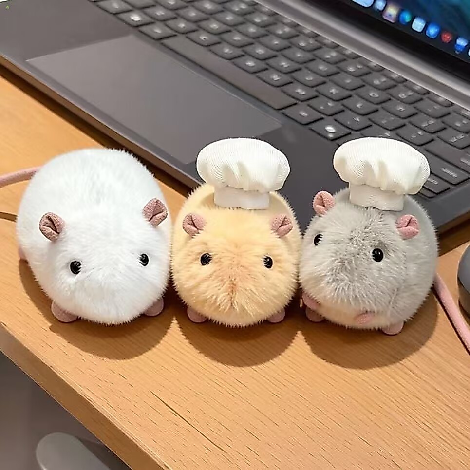 Boneca De Pelúcia De Rato Fofo-Saco De Feijão De Hamster De Simulação Para Presente De Aniversário Confortável Animais D
