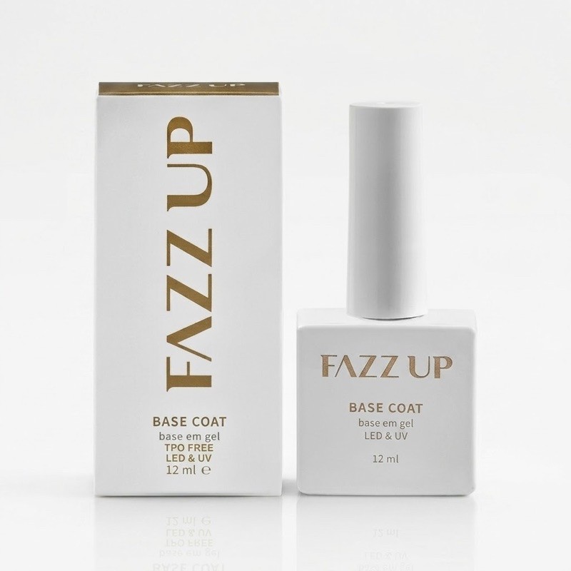 Fazz Up Base Coat Gel Hipoalergênica 12ml - Proteção e Resistência para Unhas Naturais