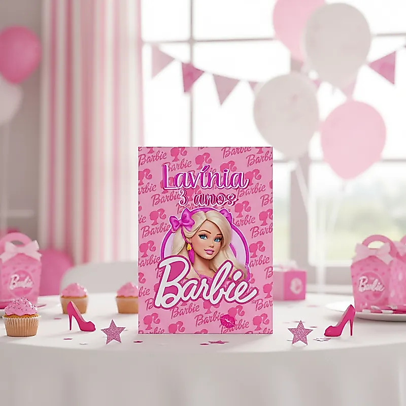 Barbie Rosa  - aesthetic - Plaquinha de Mesa Personalizada para Festa Infantil Instagramável -  Decoração - Aniversário