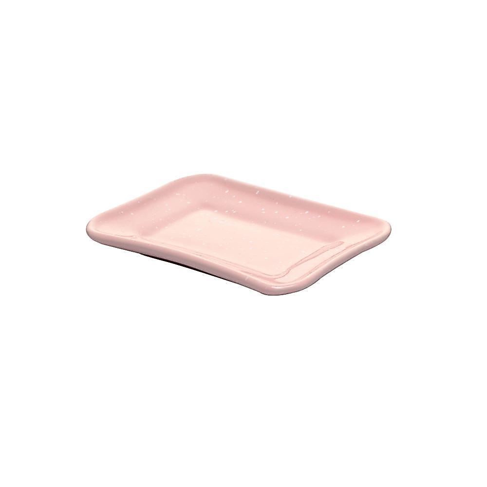 Conjunto 2 Peças para Banheiro Speck Rosa Lyor de Cerâmica com Saboneteira e Porta Sabonete Líquido Organizador Decorar · foto 2