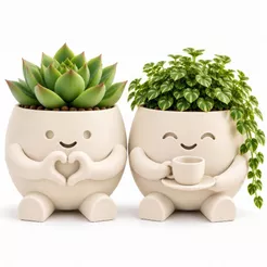 “Kit 2 Vasinhos Decorativos Suculentas Cactos Mini Cachepôs Decoração Casa”