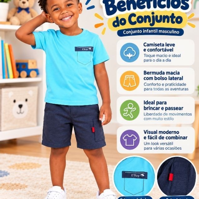 conjunto masculino infantil bermuda moletom também G / Conjunto Kids Menino camisa algodao bermuda moletom Conjunto kids
