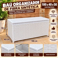 Baú Organizador 250 Litros 100x40x50