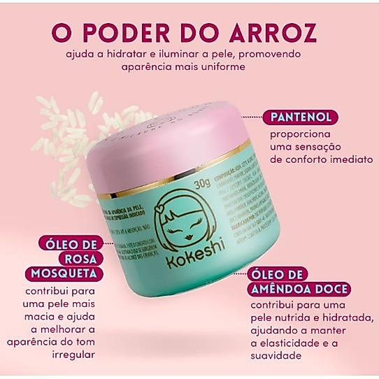 Creme Hidratante Facial Kokeshi Pele de Porcelana — imagem 2 de 2