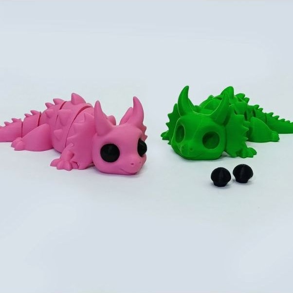 Kit 10 Dinossauros Articulados 3D Cores Variadas - Brinquedo Anti-Stress e Decoração Fofa
