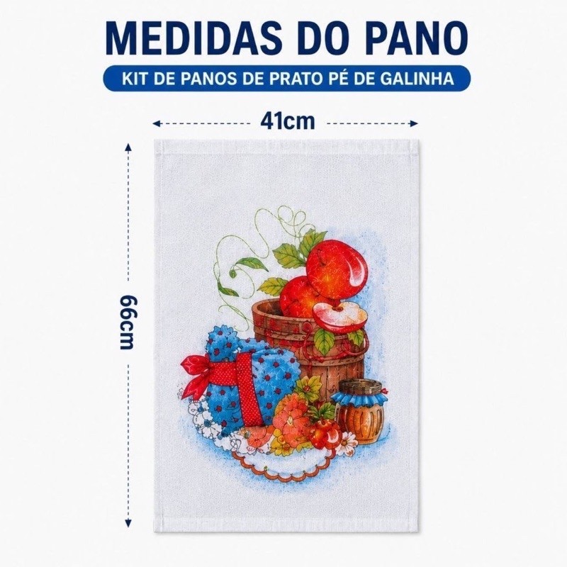 KIT 10 PANO DE PRATO PARA COZINHA 100% ALGODÃO/ LIMPEZA/ COZINHA — imagem 3 de 3