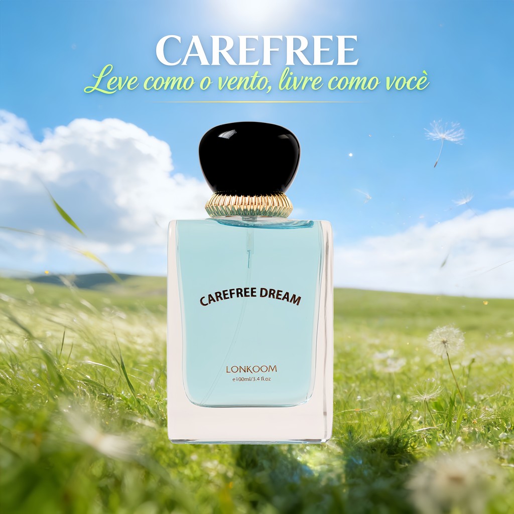 Perfume LONKOOM Carefree Dream 100ml - EDT Masculino Premium - Cheiro Leve e Sofisticado - Mais Vendido