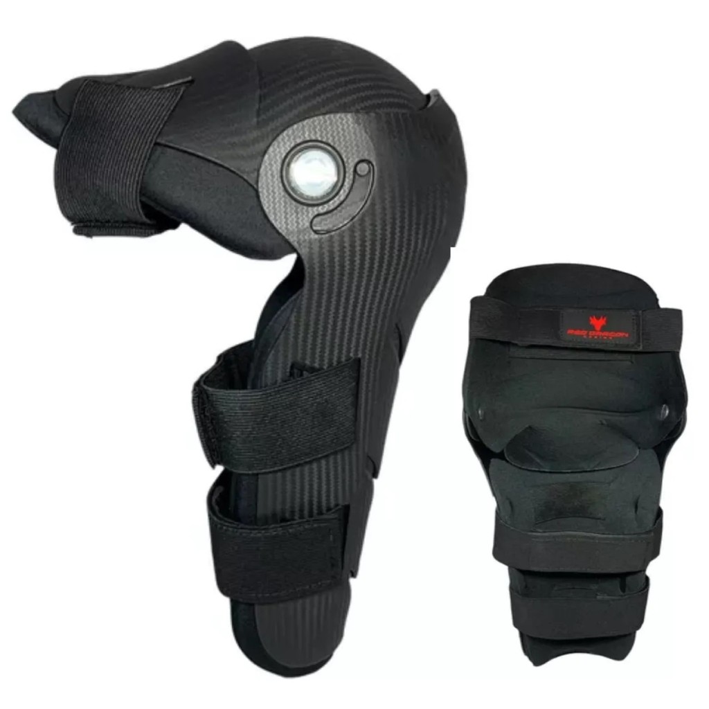 Par Joelheira Articulada Motocross Red Dragon Attack Trilha
