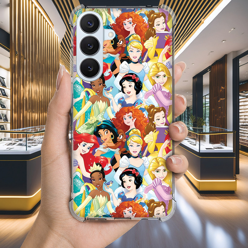 Capa Capinha GALAXY A32 A31 A30 A25 A04E A04 A03 CORE A02 A01 Anti-impacto Personalizada desenho PRINCESAS (3108)