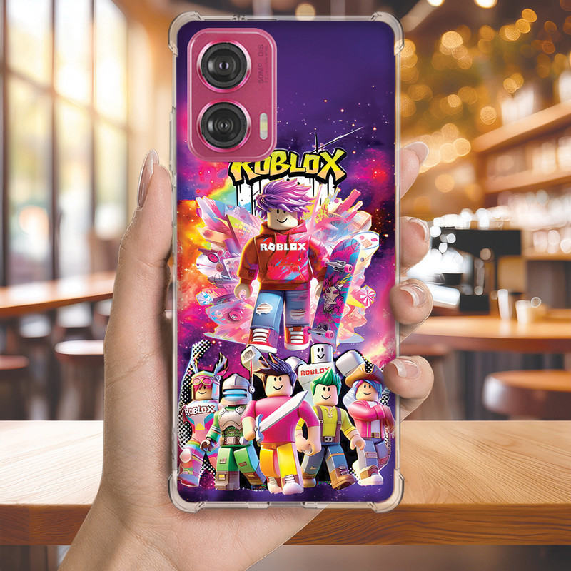 Capa Capinha MOTO G50 G42 G41 G35 G34 G32 G31 G24 G23 Anti-impacto Personalizada gamer ROBLOX blocos (4150)