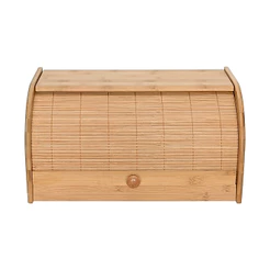 PORTA PÃO MIMO STYLE BAMBU COM TAMPA RETRÁTIL ECOKITCHEN