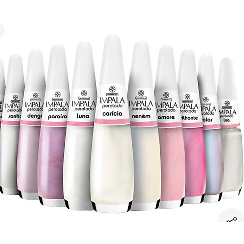 kit com 10 Esmaltes impala perolado