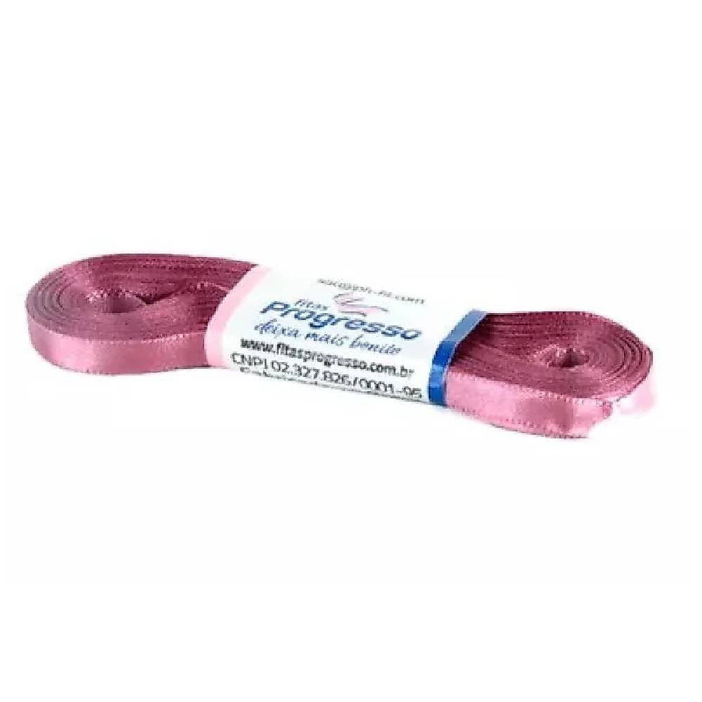 Fita de Cetim Progresso 7mm nº1 - 10m Cor 344 Rose - 1un