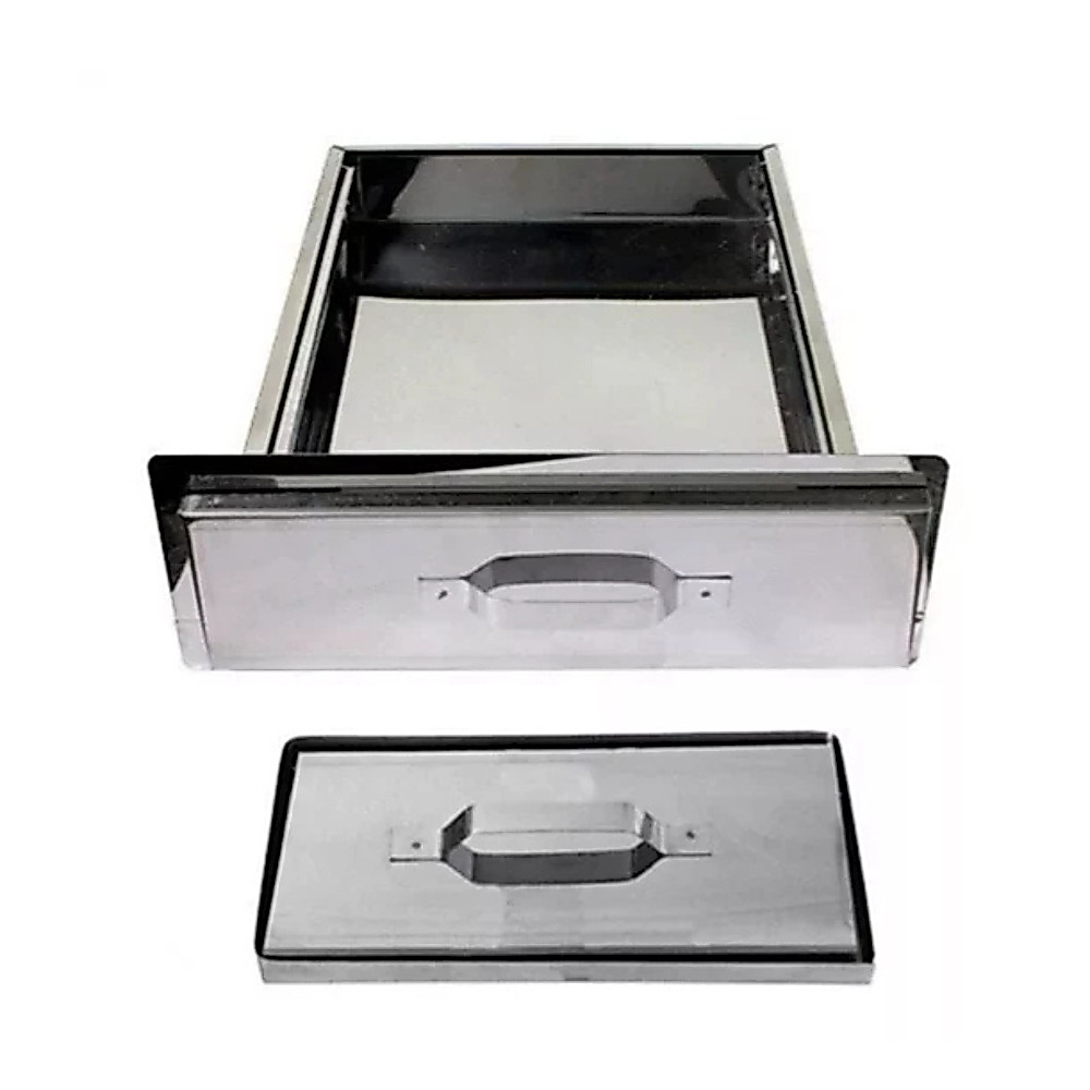 Gaveta Cinzeiro Churrasqueira 100% Inox para Churrasqueira de Alvenaria
