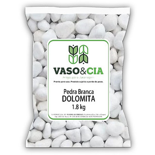 Pedra Dolomita Branca Seixo Decorativa para Vasos e Jardins Ornamentais - Pacote de 1,8 kg