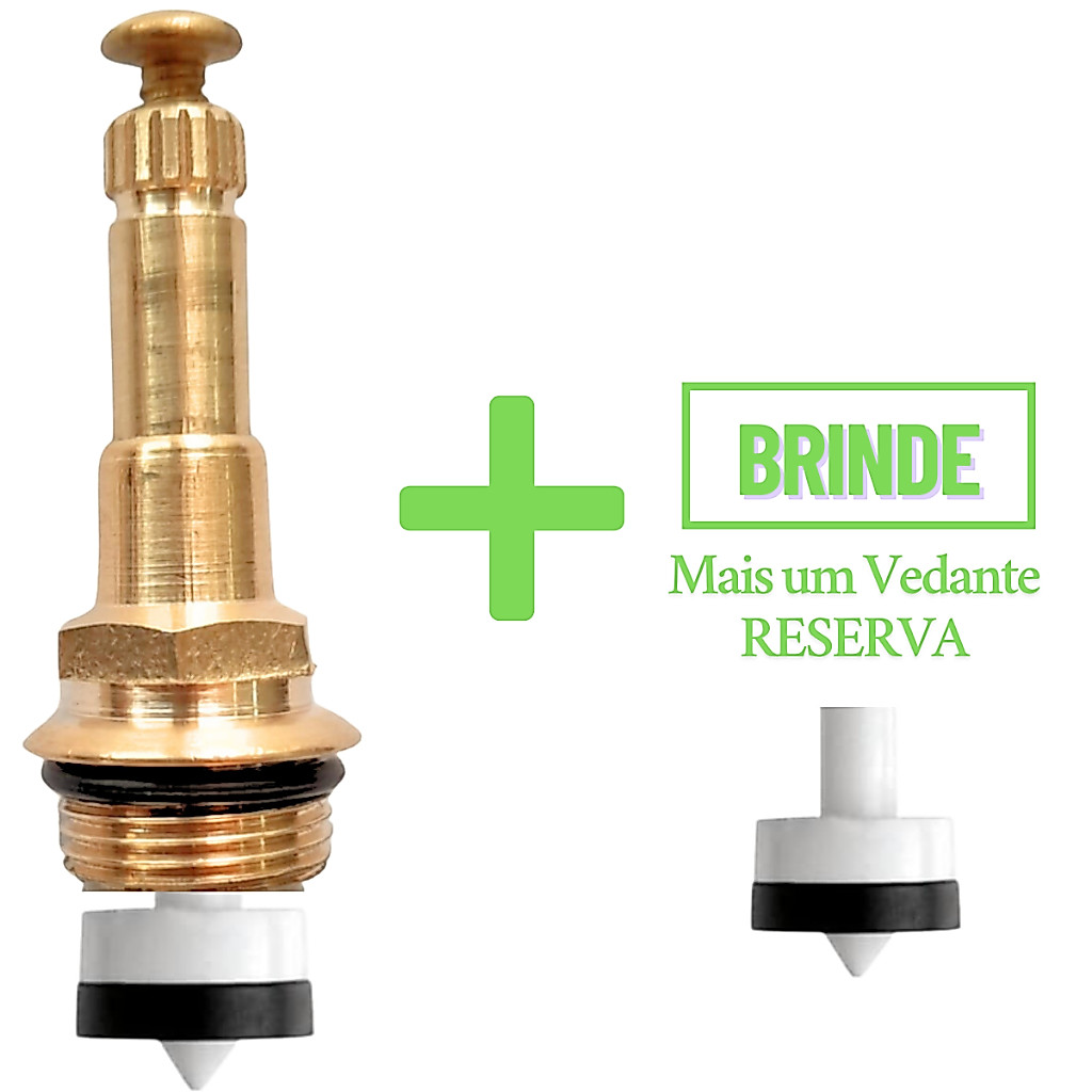 Reparo para Torneiras e Registros - Válvula Vedante C50 com 16 Estria Amarelo universal