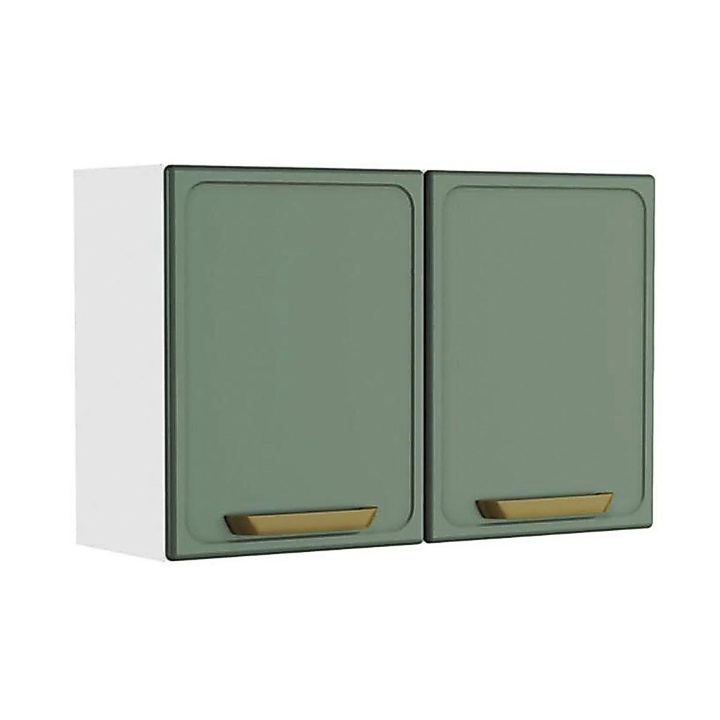 Armário Aéreo p/ Cozinha Bella c/ 2 Portas 80cm Verde - Bertolini