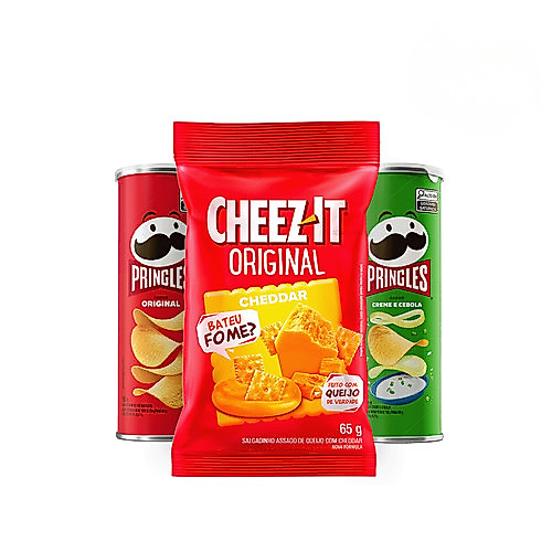 Combo Pringles Sortido E Cheez It Cheddar 65G