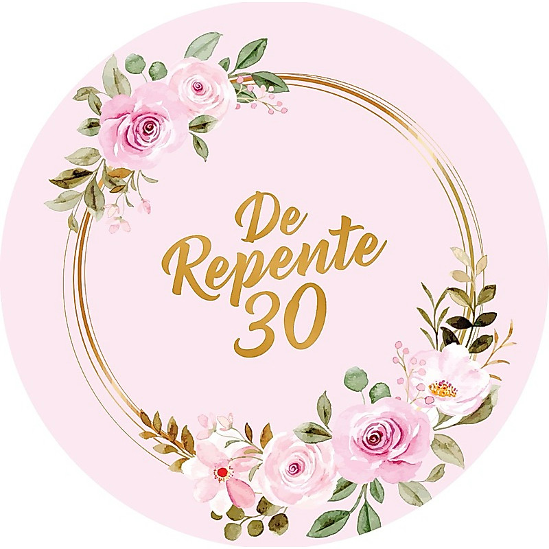 Painel de Festas Redondo com Acabamento em Elástico De Repente 30
