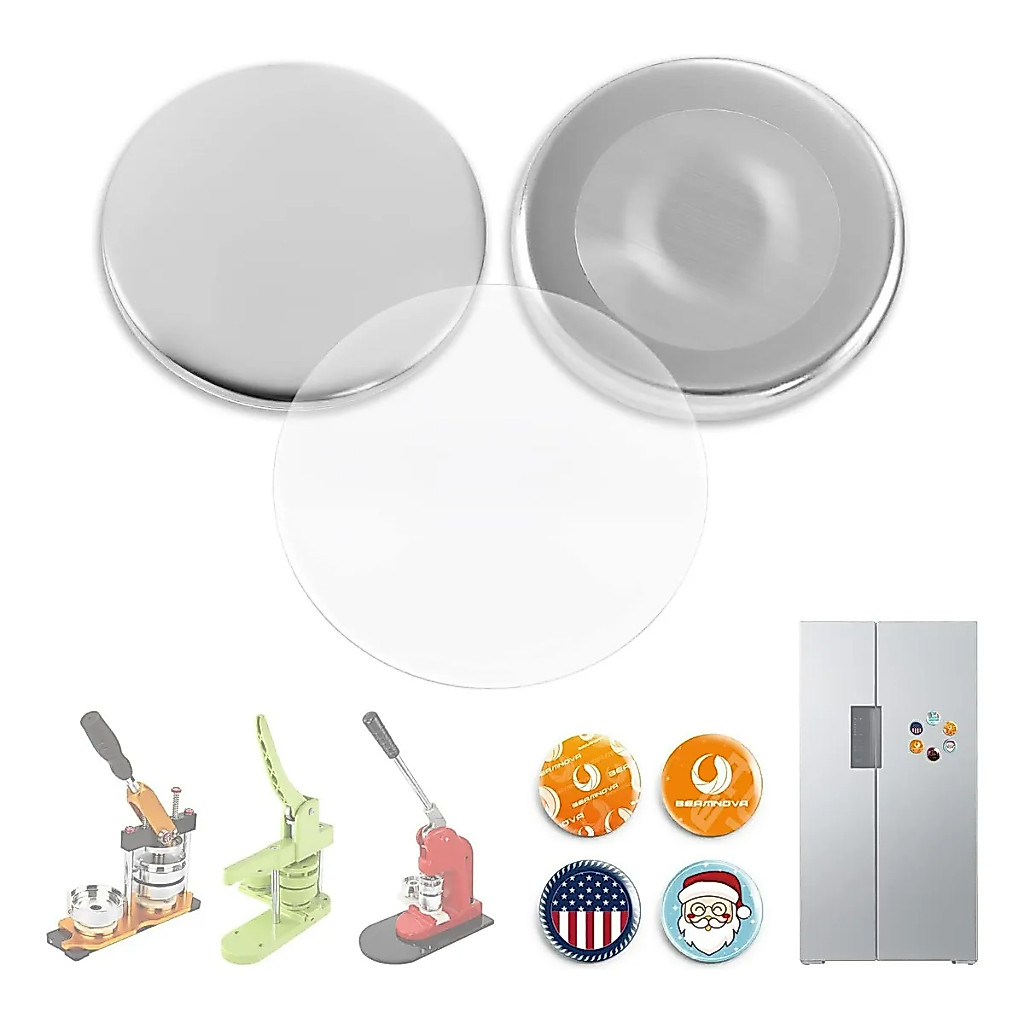 44/58mm Branco Pins E Bottons Ímãs De Geladeira 50 Kits Para Mecolour Máquina De