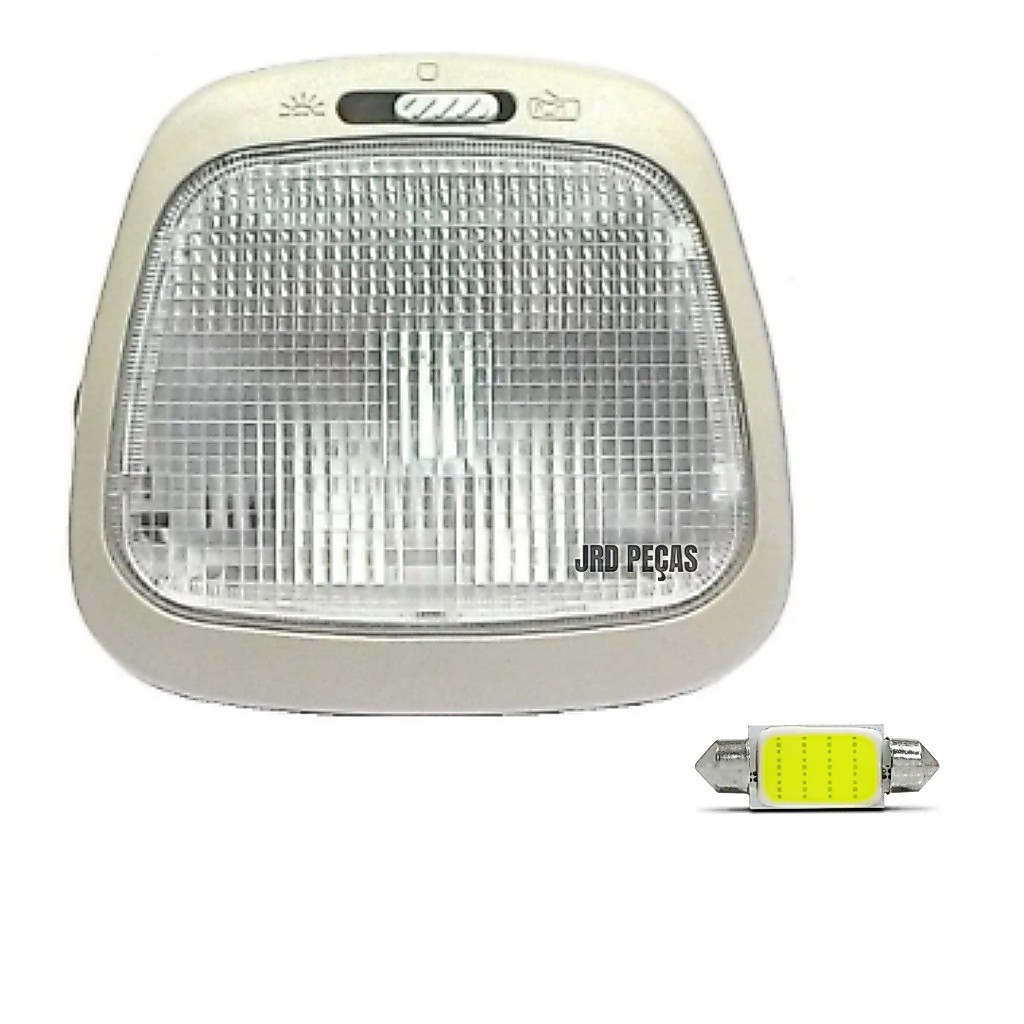 Lanterna Luz Teto + Lampada Led S/ Temporizador Volkswagen Gol Parati Saveiro G2 G3 G4 1994 a 2014