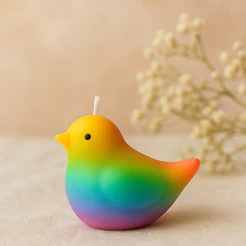 MOLDE DE SILICONE PARA VELA E SABONETE PASSARINHO/POMBINHA