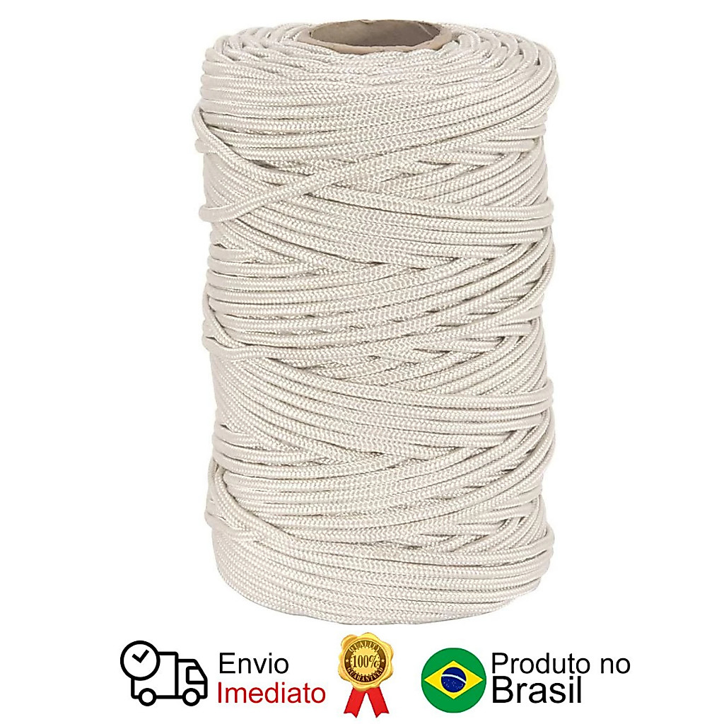 Corda Multifilamento Trançada 6mm x 180m Branca Vonder