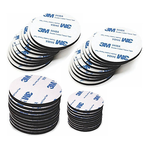 Fixadores Dupla Face Forte 3m 1,5mm - Redondos 30mm 10 Peças