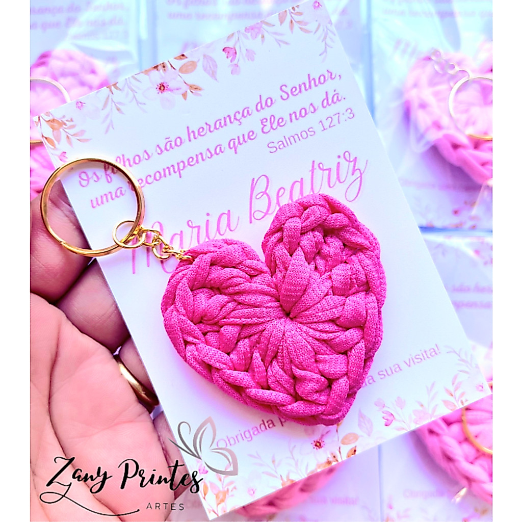 LEMBRANCINHA MATERNIDADE/CHÁ DE BEBÊ/ANIVERSÁRIO-chaveiro+ cartão personalizado