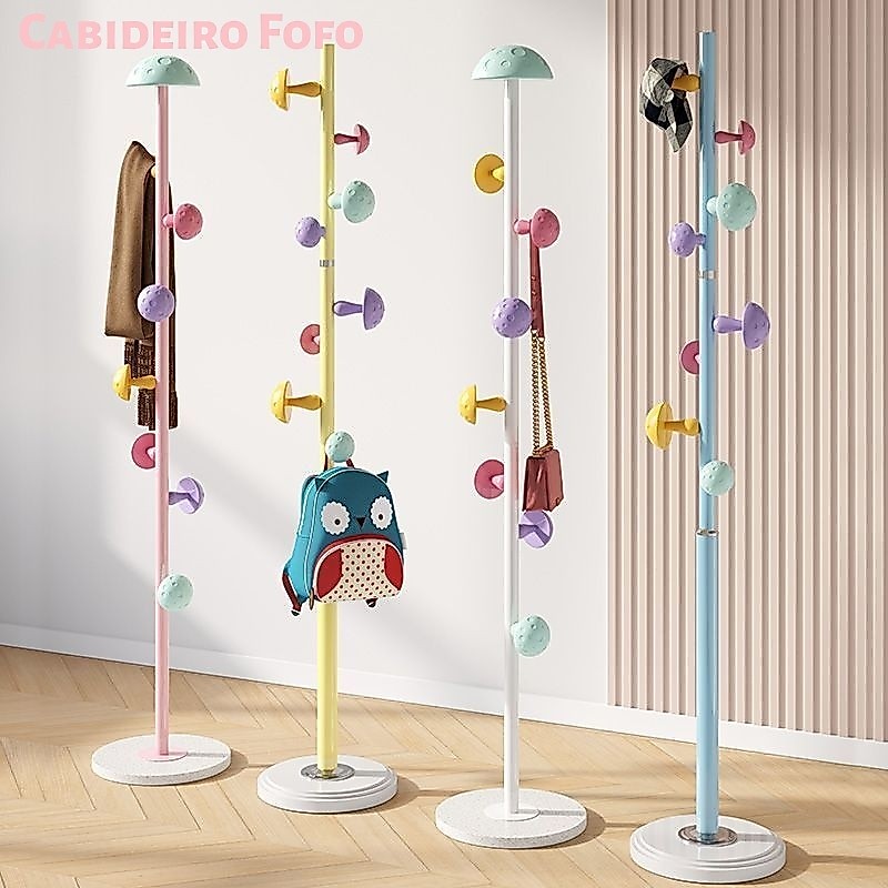 Cabideiro De Chão Fofo Com Ganchos Kids Arara De Roupa Infantil Para Quarto Ou Decoração Da Loja Material Resistente