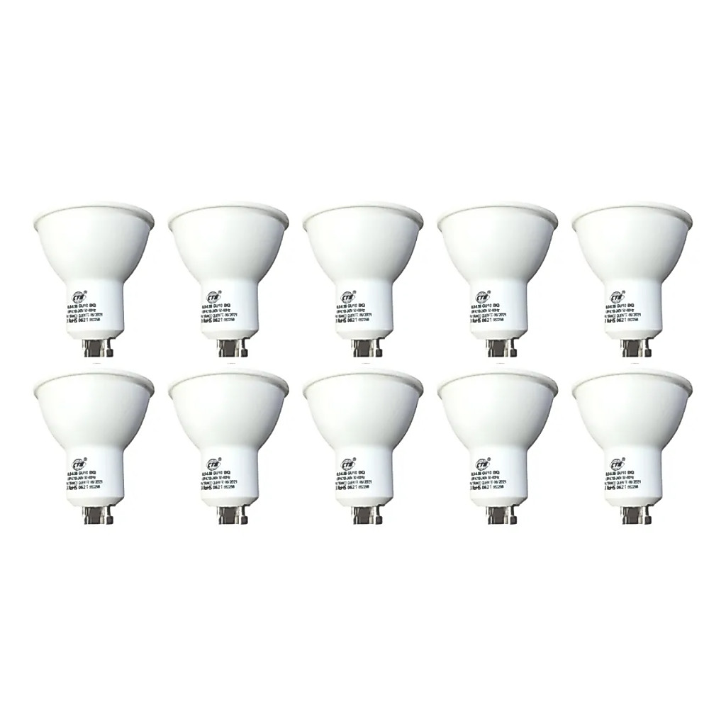 Kit De 10 Lâmpada Spot Led Bulbo 3,5w Branco Frio 127/220v Branco-frio