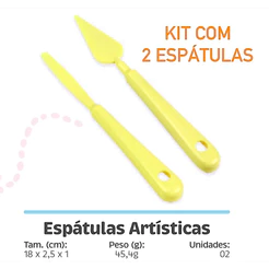 Kit 2 Espátula Artística Confeitaria (Blue Star) (CHOCO)