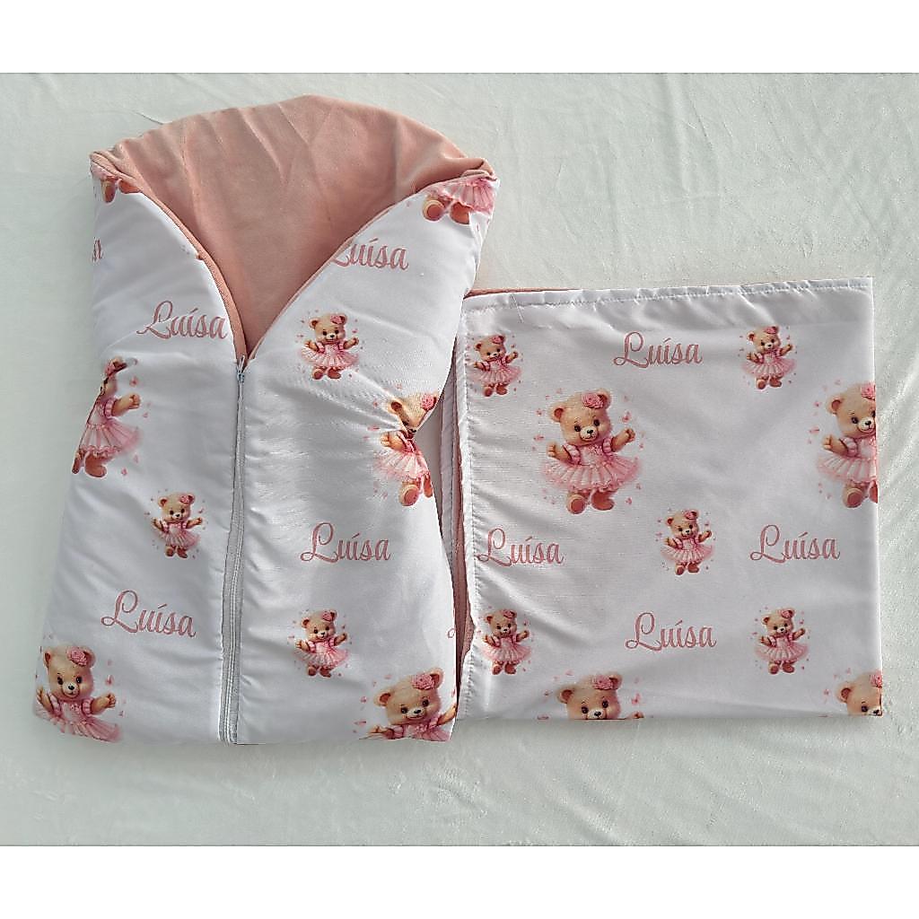 Manta + Saco de Bebê para dormir Personalizado com Nome do seu Bebê !!! (ENVIAR NOME NO**** CHAT***** NA HORA DA COMPRA) — imagem 2 de 2
