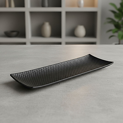 Bandeja Decorativa Retangular 61cm x 18 cm em Resina de Madeira - Design Fino e Moderno — imagem 2 de 2