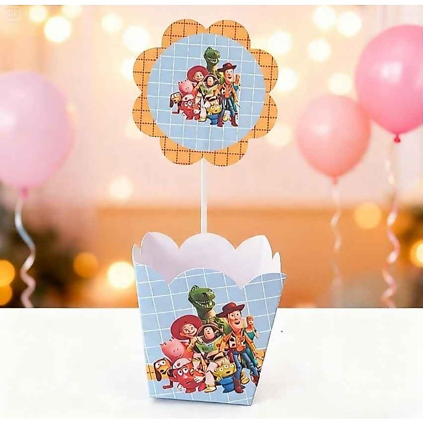 Cachepô Personalizado Toy Story | Centro de Mesa para Festa Infantil | Decoração de Aniversário | Lembrancinha