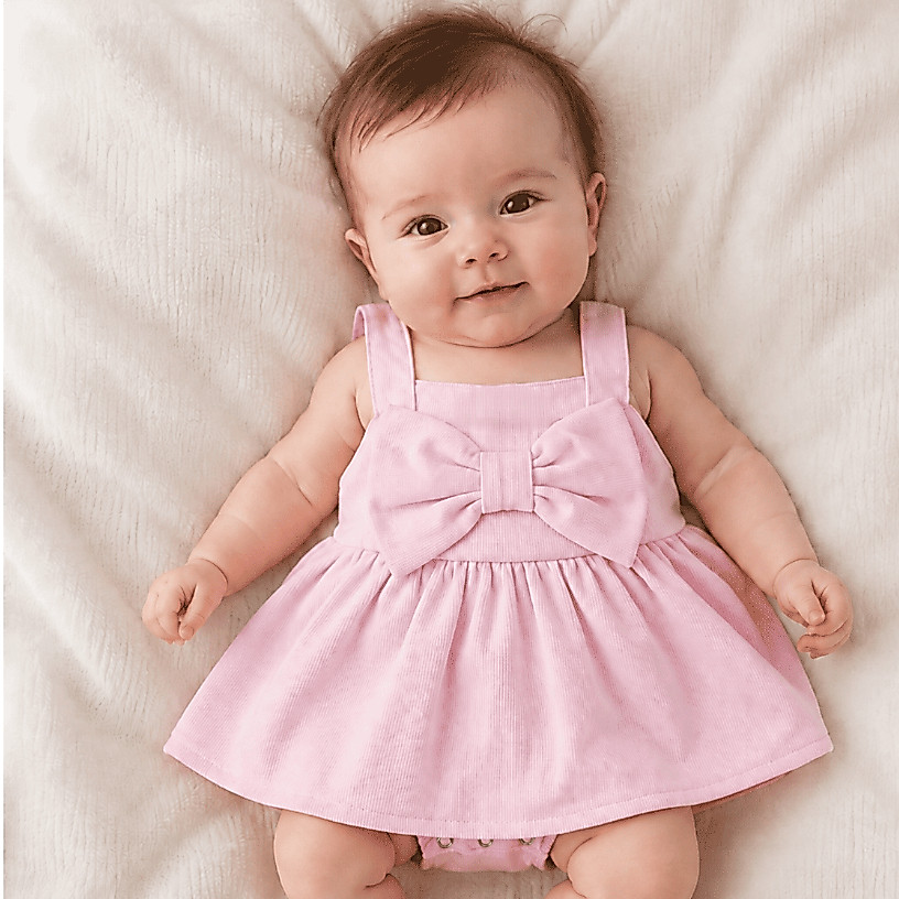 Vestido Body Bebê com Laço – Delicado, Confortável e Encantador Tati
